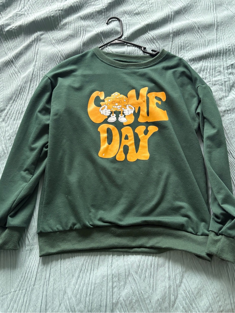 Green 'Game Day' Graphic Crew Sweatshirt
